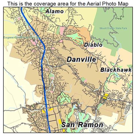 Aerial Photography Map of Danville, CA California