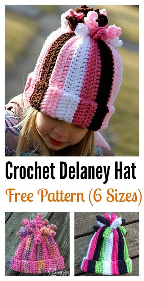 Cute Delaney Hat Free Crochet Pattern | Crochet baby cap, Crochet hats, Crochet beanie pattern