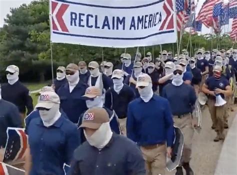 Chilling footage shows white supremacist group Patriot Front marching ...