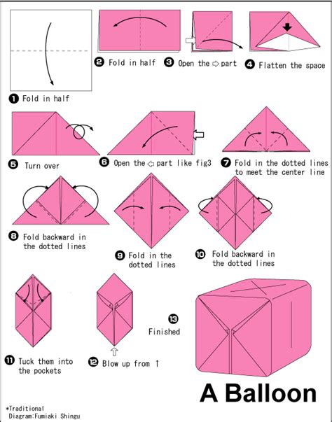 How To Make A Paper Blow Up Box Step By Step - Origami