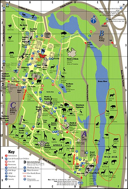 bronx_zoo_map.gif (450×665) | Bronx zoo, Zoo map, Zoo animals list