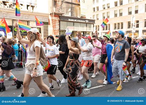 NYC LGBTQ Pride Parade on 5th Ave in Manhattan, New York on June 26 ...