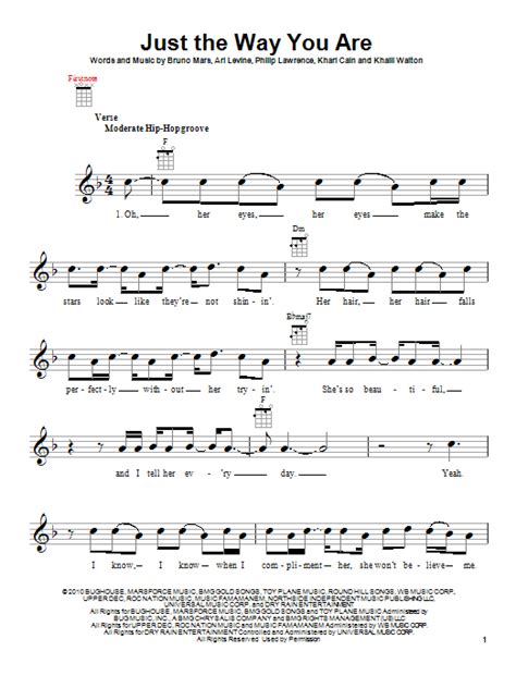 Just The Way You Are by Bruno Mars - Ukulele - Guitar Instructor