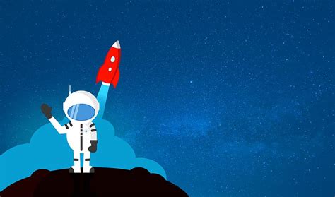 HD wallpaper: Cartoon Astronaut Playing in Outer Space, background, cosmonaut | Wallpaper Flare