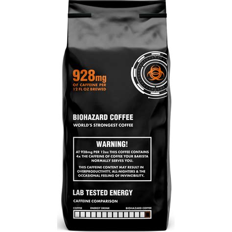 BIOHAZARD COFFEE | The World's Strongest Coffee | 928mg of Caffeine – Biohazard Coffee