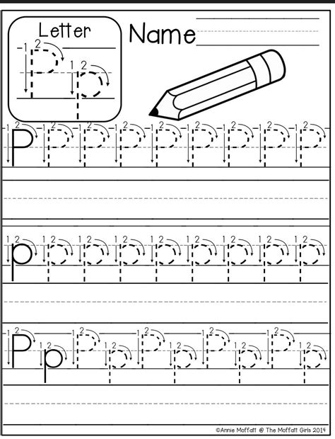 Tracing Letter P Worksheets - TracingLettersWorksheets.com