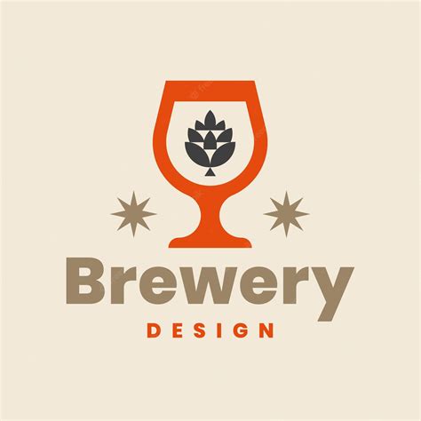 Premium Vector | Beer glass and hops modern logo design icon vector.