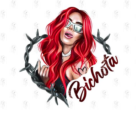 Karol G Bichota With Red Hair 2022 Sublimation Png Digital Download for Print on Shirt for Strip ...