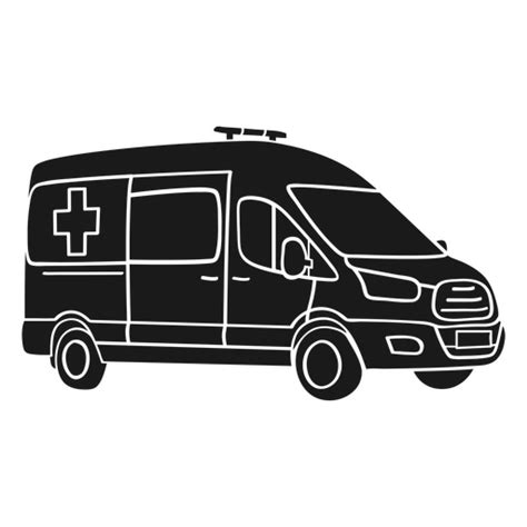 Detailed Ambulance Silhouette PNG & SVG Design For T-Shirts