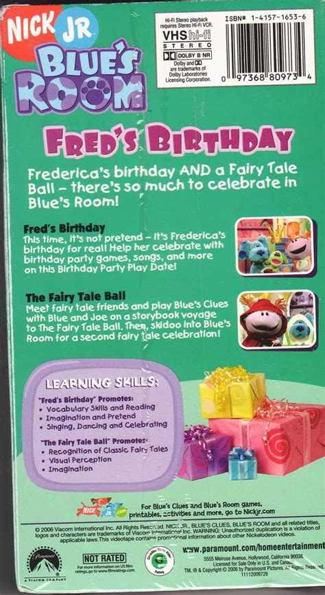 Fred's Birthday (VHS) | Blue's Clues Wiki | FANDOM powered by Wikia