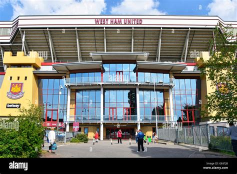 West Ham United football club stadium main entrance Upton Park Newham ...