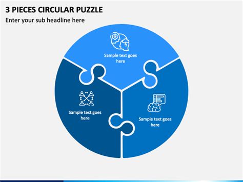 Free 3 Pieces Circular Puzzle for PowerPoint and Google Slides