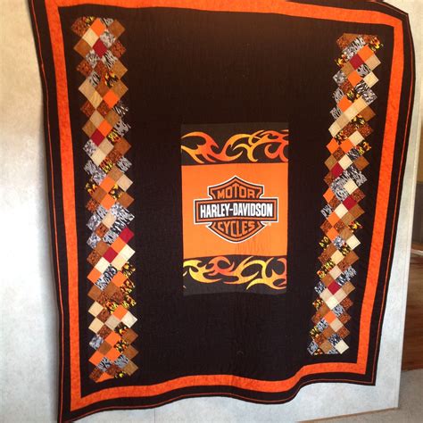 Harley Davidson Quilt. I seen a Harley quilt online someone had made. Loved it so I made this ...