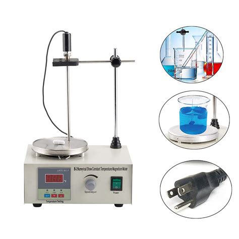 TOPQSC Magnetic Stirrer Mixer Magnetic Spinner Hotplate School Laboratory Mixer Magnetic ...