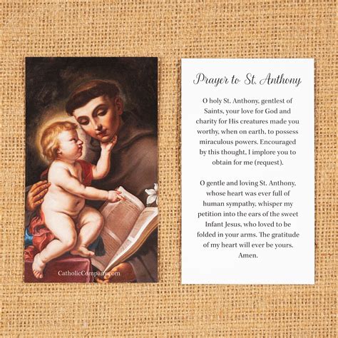 St. Anthony Prayer Card | The Catholic Company®