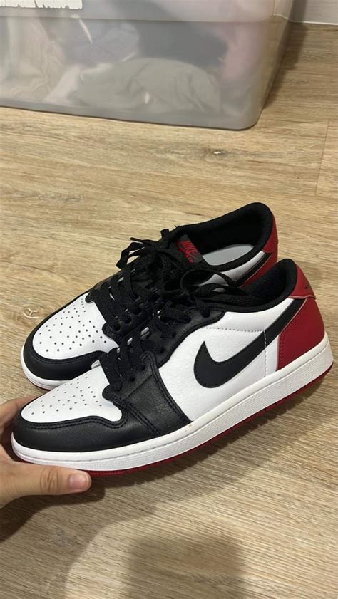 Nike 1 Retro Low OG Black Toe 2023, Men's Fashion, Footwear, Sneakers ...