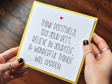 Positivity Card Positive Quote Inspirational Motivational - Etsy UK