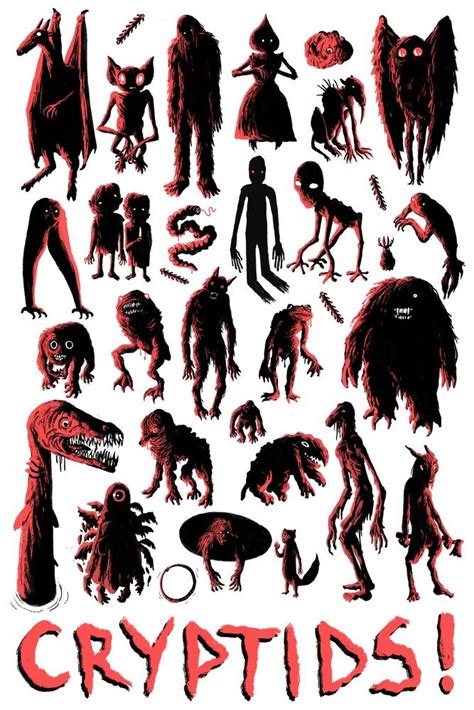 Image of (PRE-ORDER) "Know Your Cryptids!" Identification Chart ...