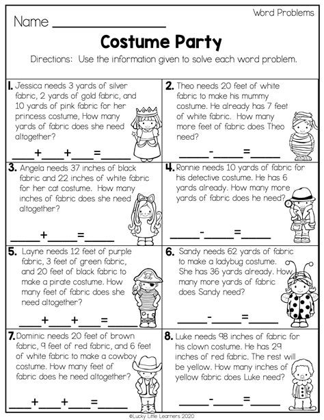 No Stress with These 2nd Grade Math Worksheets - Lucky Little Learners