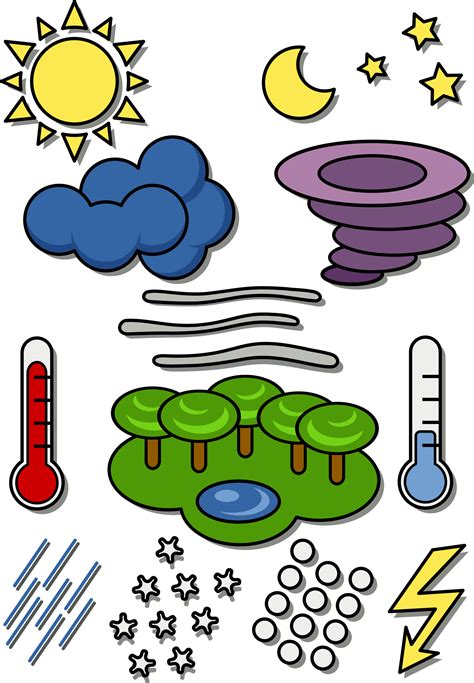 Cartoon Weather Symbols - ClipArt Best