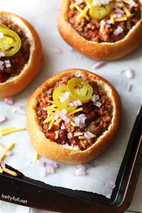 Mini Bread Bowl Chili - Belly Full