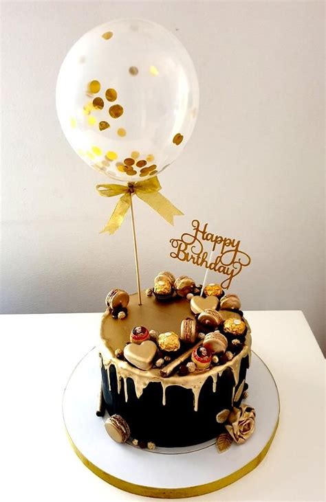 Golden cake | Birthday cake for husband, Golden birthday cakes, Unique birthday cakes