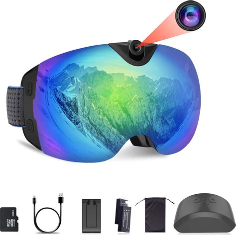 Amazon.com : OhO Camera Ski Goggles, 4K Camera Snowboard Goggles with ...