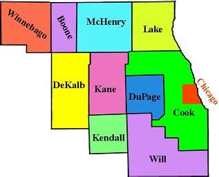 Chicago Map Counties