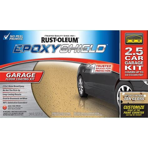 Rust-Oleum EpoxyShield 2-Part Tan Gloss Garage Floor Epoxy Kit in the ...