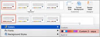 Create or delete a custom theme color - PowerPoint for Mac