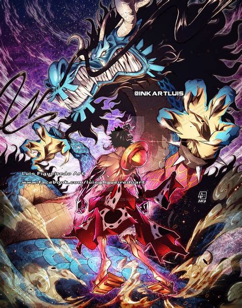 Kaido Dragon Transformation blue vs Luffy color co by https://www ...