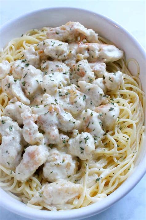 Creamy Lemon Pepper Chicken Spaghetti - The Bitter Side of Sweet