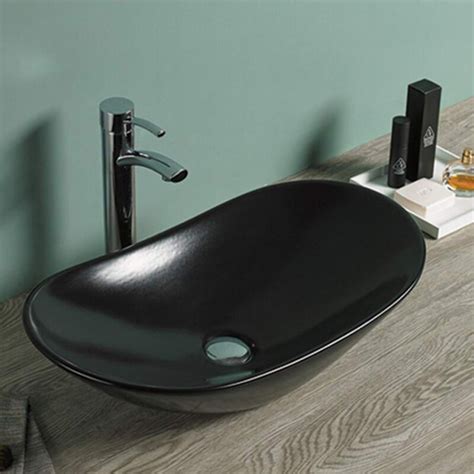 American Imaginations Above Counter Ceramic Oval Vessel Bathroom Sink ...