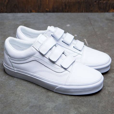 Vans Men Old Skool V - Mono Leather white true white