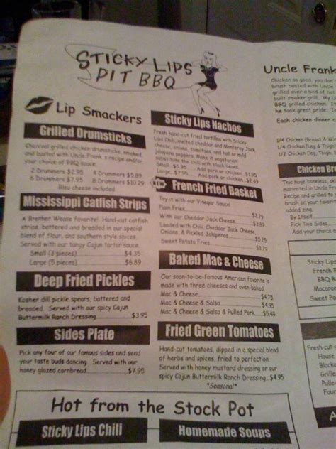 Sticky Lips Bbq Henrietta Ny Menu | Lipstutorial.org