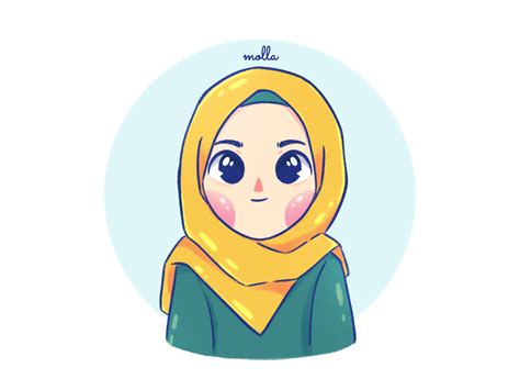 Hijab Girl Cartoon Wallpapers - Wallpaper Cave