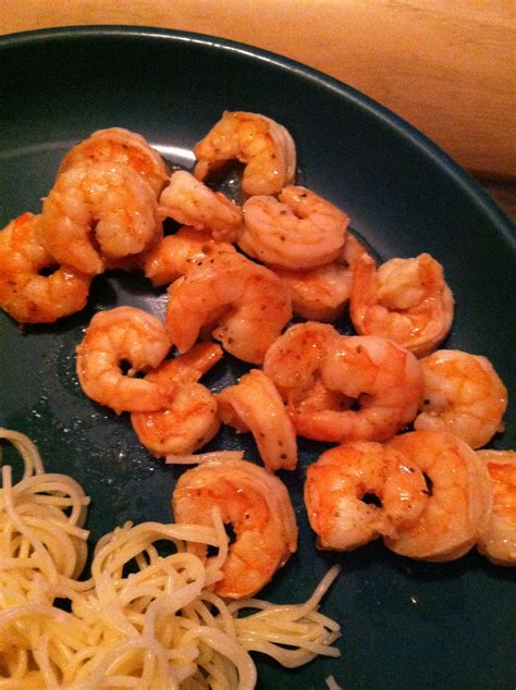 Marinated shrimp in soy sauce lime juice and old bay seasoning put a spoonful of butter in the ...