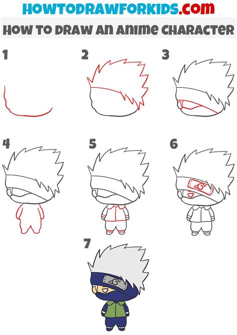 How to Draw an Anime Character - Easy Drawing | Easy drawings, Easy ...