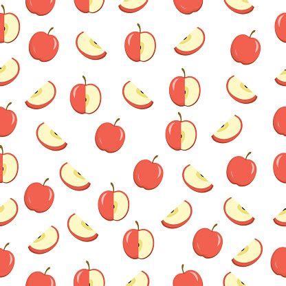 Apples Seamless Texture. Apples Background, Wallpaper. Vector Illustration Stock Vector ...