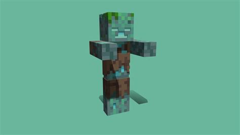 Minecraft Drowned - Buy Royalty Free 3D model by Render at Night ...