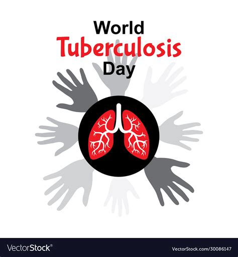 World tuberculosis day poster design Royalty Free Vector