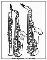 Clarinet Coloring Pages Free To Print  Sheets For Kids sketch template
