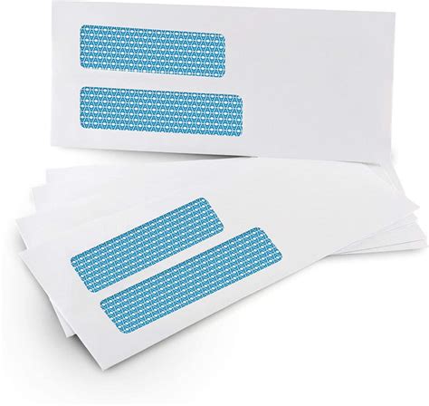 #10 Double Window SELF Seal Security Envelopes - for Invoices, Stateme — Aimoh