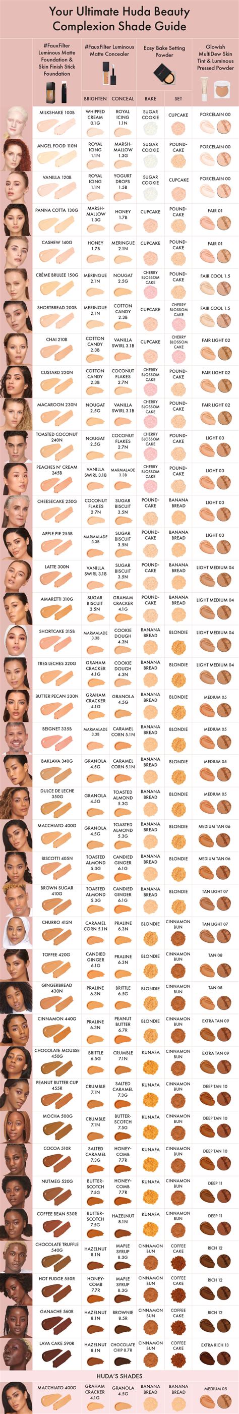 Your Ultimate Huda Beauty Complexion Shade Matching Guide | Blog | HUDA BEAUTY