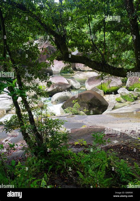 The famous Babinda Boulders along Babinda Creek, near Babinda, QLD ...