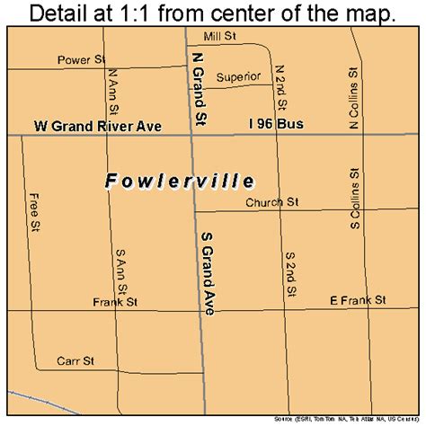 Fowlerville Michigan Street Map 2630060