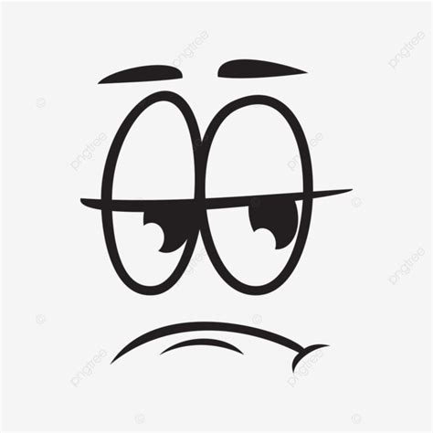 Bored Cartoon Facial Expression, Bored, Cartoon, Character PNG and Vector with Transparent ...