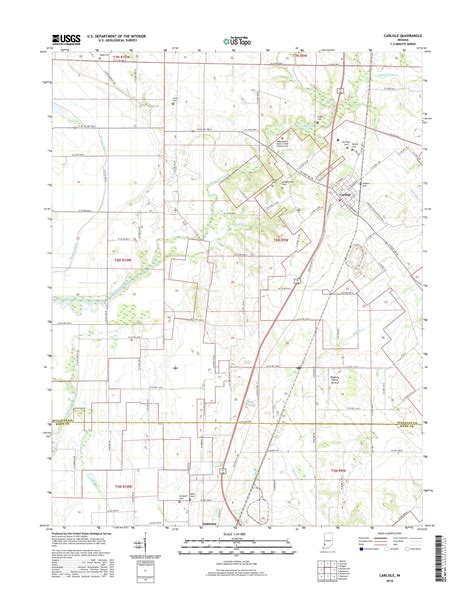 MyTopo Carlisle, Indiana USGS Quad Topo Map