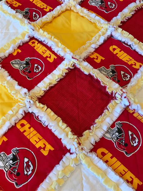 Kansas City Chiefs/ Rag Quilt/ Lovey Blanket/ Comfort Blanket/ Minky ...