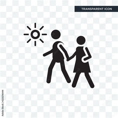 Walking vector icon isolated on transparent background, Walking logo ...